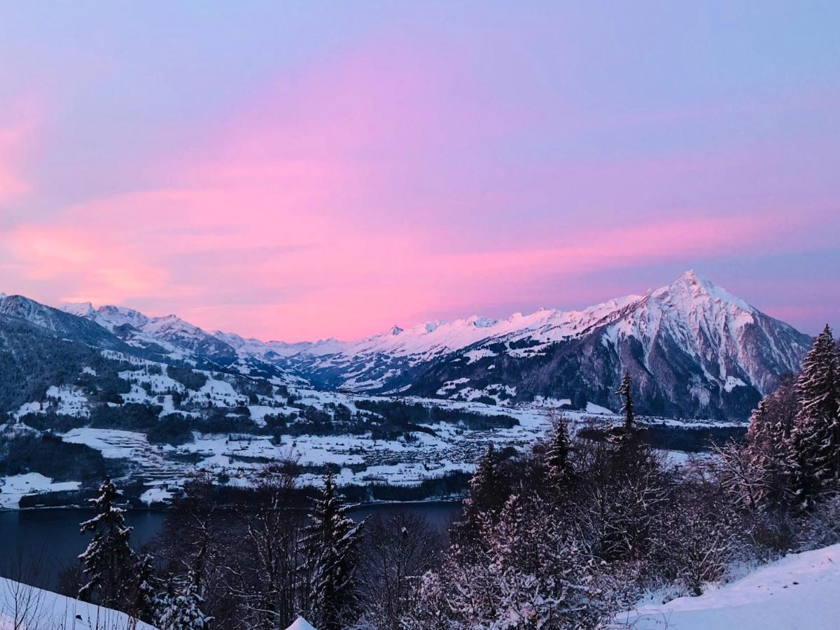 Wohnung Mit See Und Bergsicht Im Vier Sterne Hotel Beatenberg Luaran gambar